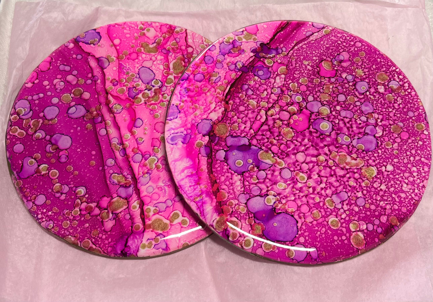 Fiesta Pink coasters